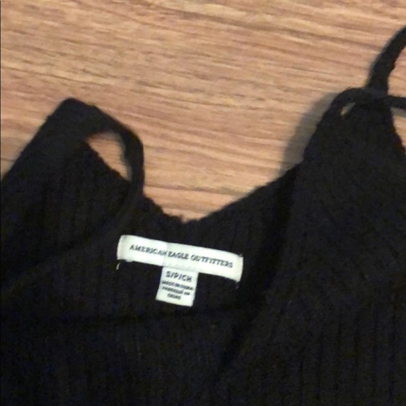 Black ribbed tank top - Picture 3 of 3